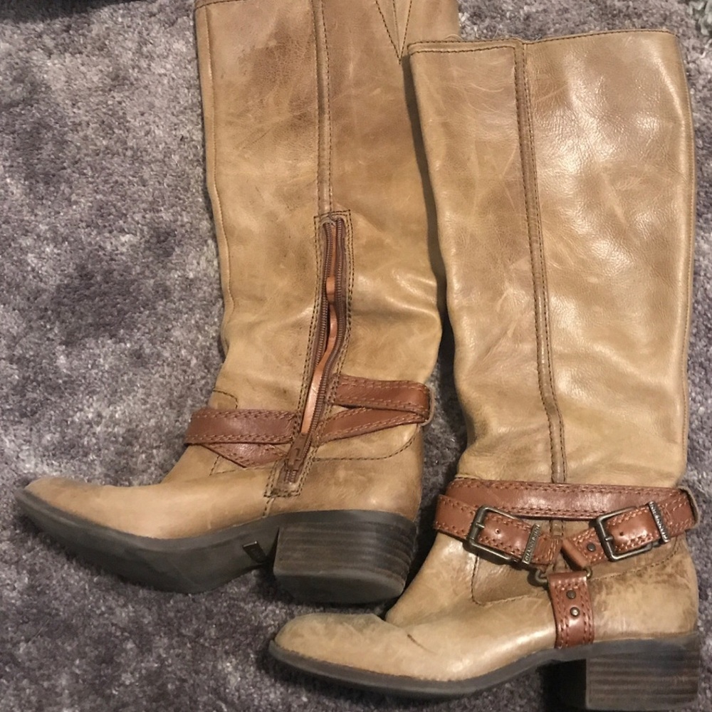 Leather boots